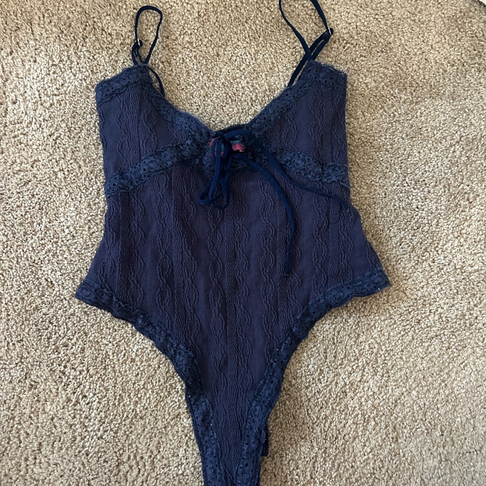 Edikted Navy Lace Bodysuit